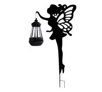 Paletti da giardino decorativi,Statue operanti ad energia solare con lanterna - Decorazioni fate - per giardino terrazza prato paesaggistica all'aperto feste di Natale