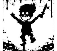 Paletti da giardino di Halloween, manifesti da giardino con pali | d'arte da giardino Paletti di Halloween Pali da giardino | Decorazione del cortile della silhouette, decorativi