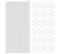 Paletti da giardino lucidati a basso costo, supporto per piante da 40,6 cm, con clip, supporto trasparente riutilizzabile per orchidee, pomodori, fiori giovani A