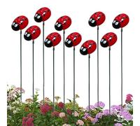 Paletti Decorativi Coccinella 11,8 Pollici 10 Pezzi Impermeabili 3D | Decorazione per Aiuole, Sentieri, Balcone Per Cortile Prato Aiuola Sentiero Balcone