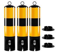 Paletti Delimitazione Delineatore Di Plastica Dissuasore Di Sicurezza Del Traffico, Barriera Di Parcheggio, Barriera Di Parcheggio Portatile For La Gestio(Yellow-3)
