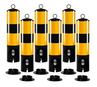 Paletti Delimitazione Delineatore Di Plastica Dissuasore Di Sicurezza Del Traffico, Barriera Di Parcheggio, Barriera Di Parcheggio Portatile For La Gestio(Yellow-6)