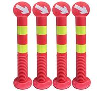 Paletti Delimitazione in EVA, Transenne, con Freccia Direzionale Sulla Parte Superiore, Buona Riflettività, per il Controllo Del Traffico in Luoghi Pubblici (4 Pezzi)