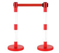 Paletti Delimitazione Paletti per Recinzione in Acciaio Inox Resistente con Base in Metallo per Teatri Festival e Altro Ancora(Red,300cm/10ft)