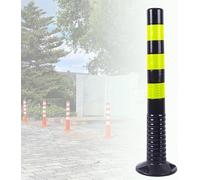 Paletti di controllo del traffico, paletto di sicurezza flessibile, pali in plastica con strisce riflettenti, barriere stradali for una gestione efficace(Yellow+black)