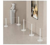 Paletti Di Delimitazione Neri Per Esposizioni Di Auto, Paletti Di Sicurezza Con Corda Elastica, Barriere Per Il Controllo Della Folla E La Gestione Delle Code Per Teatri(Bianco,32x45cm-38mm)