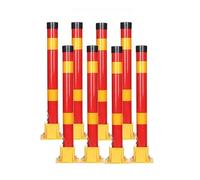 Paletti di parcheggio for vialetti d'accesso - Paletto di parcheggio pieghevole anticollisione - Paletto di sicurezza for vialetti d'accesso giallo in acciaio con serratura e chiavi(Red,8pcs)