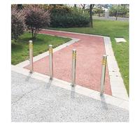 Paletti di parcheggio rimovibili in acciaio inossidabile con striscia riflettente - Pali resistenti for vialetti, marciapiedi 1 pz(27.5in)