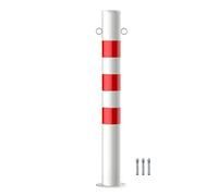 Paletti Di Sicurezza GUQASDV, Barriere Stradali In Acciaio, Pali Di Sicurezza Con Montaggio A Catena, Barriere for Parcheggi, Pali for Parcheggi for Aree Sensibili Al Traffico, 3x29,5 Pollici(Red(1pcs