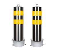 Paletti di Sicurezza Riflettenti in Metallo, Paletto di parcheggio | Paletto Robusto e Durevole per Uso Commerciale o privato(Yellow - 2PCS)