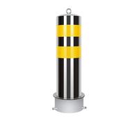 Paletti di Sicurezza Riflettenti in Metallo, Paletto di parcheggio | Paletto Robusto e Durevole per Uso Commerciale o privato(Yellow - 1PCS)