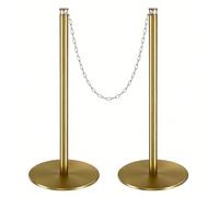 Paletti in acciaio inox con base resistente e catena per il controllo della folla in luoghi e musei