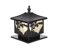 Paletti Luminosi Esterno Luci Da Esterno Quadrate Lampada Da Pilastro Per Patio In Stile Europeo Lampada Da Cortile E27 Luci Da Colonna Luce Da Giardino Per Villa Giardino Per Cortile(Black,25*33cm)