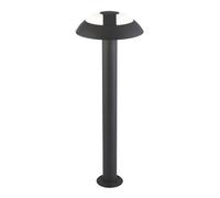 Paletti Moderno Mushroom Alluminio Grigio Policarbonato Led 15,3W 4000K 73Cm