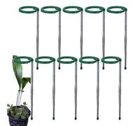 Paletti per piante, lunghezza regolabile, 10 fiori | Asta di supporto per gambo da arrampicata con clip, asta estensibile per supporto per piante, per giardinaggio, verdure