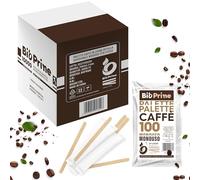 Palettine da caffè Monouso in legno 9x5mmx1,3mm - Imbustate Singolarmente - Palettine Caffè usa e getta per Bar, Ristoranti, Uffici e Casa - Palettine in legno per Caffè. (Quantità 10000 pz)