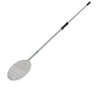 Palettino per pizza piatto forato 22 cm - acciaio inox AISI 304 - Manopola scorrevole intermedia - Palino per girare e sfornare pizza (manico 120 cm)