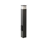 Paletto Alto Moderno Diamond Con Prese Alluminio Grafite 12W Led 3000K