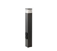 Paletto Alto Moderno Diamond Con Prese Alluminio Grafite 12W Led 400K