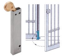 PALETTO AUTOMATICO BATTUTA A SCATTO PER CANCELLO 2 ANTE 30x15x180 MM 32092