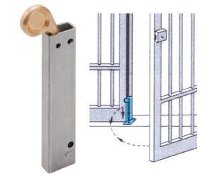 PALETTO AUTOMATICO BATTUTA A SCATTO PER CANCELLO 2 ANTE 30x15x180 MM 32092