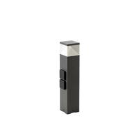 Paletto Basso Moderno Diamond Con Prese Alluminio Grafite 12W Led 4000K