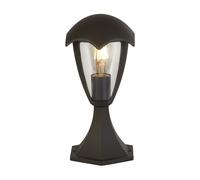 Paletto Campanula Alluminio Grigio Policarbonato Trasparente 1 Luce E27 30Cm