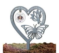 Paletto commemorativo a forma di cuore, con farfalla, ornamento commemorativo da giardino con parole per interni, esterni, giardino, , casa, stanza