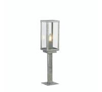 Searchlight Lampioncino Box II, altezza 50 cm, argento/chiaro, vetro, IP44 Searchlight