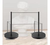 Paletto Corto, Barriere Anti-Folla Con Base Cava E Corda Elastica, Base In Gomma Antiscivolo E Appesantita For Mostre D'Arte E Musei