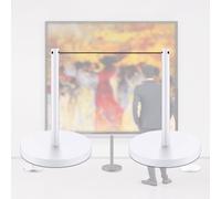 Paletto Corto, Barriere Anti-Folla Con Base Cava E Corda Elastica, Base In Gomma Antiscivolo E Appesantita For Mostre D'Arte E Musei