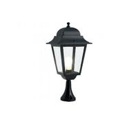 AMALFI DA CANCELLO MAXI E27 Struttura in pressofusione di alluminio 28,5x13x h 62 cm Diffusori in vetro trasparente colore NERO NERO