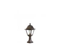 Paletto Da Cancello Contemporaneo Old Alluminio E Vetro Nero 1 Luce E27