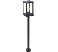 Paletto da esterno a 1 luce nero con vetro D.11 coll GL1320