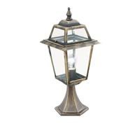 Paletto Da Esterno Vintage-Decò Nuova Orleans Alluminio Nero E Oro 1 Luce E27