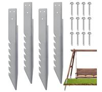 Paletto da Giardino, 4 Oscillanti Robusti, Supporto Semplice Installazione per Cancello Torre Giochi Piscina Esterna Pergola Struttura Scalabile Paesaggistico