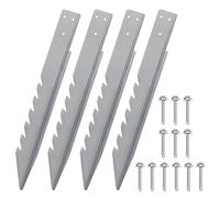 Paletto da Giardino,4 Pezzi Pali Fissaggio Pesanti in Metallo con Punte - Supporto Semplice Installazione per Cancello Torre Giochi Piscina Esterna Pergola Struttura Scalabile Paesaggistico
