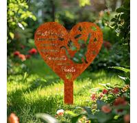 Paletto Da Giardino con Disegno a Forma di Cuore per Ricordo in Giardino
