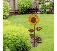 Paletto Da Giardino In Metallo A Forma Di Girasole, Decorazione Da Giardino Per