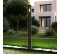 Paletto da Giardino Nero 100cm DarkLight Acciaio INOX base E27