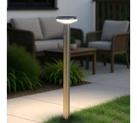 Paletto da giardino Solare con Sensore Movimento 80cm in Acciaio Colore Bianco Naturale 4.000K