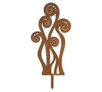 Paletto da terra rurale in ferro felce per decorazione esterna Stalla Rusty Garden Palo con finitura antica per aiuole a terra