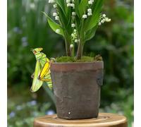 Paletto decorativo da giardino in acrilico, con fessura per carte di credito, ornamento a tema unico, paletti decorativi da giardino (verde, 12 x 8,6 cm)