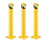 Paletto del dissuasore, 107 cm Barriera Parcheggio per Parcheggio, Pilona Giallo Cepos Parcheggio per Pianificazione stradale (Φ11.4cm, 3pcs)