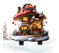 Paletto del patio della neve, del cortile di Natale: la grafica decorativa KU è trattata con grande cura e vivace e rismali House Snow House Acrilico 2D all'aperto, Corpo in