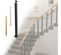 Paletto di guardia in ferro battuto per esterni, antiruggine, per scale, piscina o sentiero. Robusta installazione balaustra. Altezza 60120 cm (oro, 4 cm P 27,5/70 cm H)