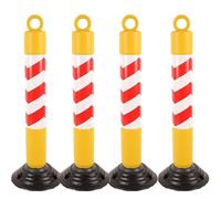 Paletto di Parcheggio in Plastica con Base in Gomma, Dissuasore di Sicurezza Rimovibile, Dissuasore di Sicurezza di 75 cm, Coni Delimitatori del Traffico per Vialetti(Yellow,4pcs)