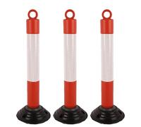 Paletto di Parcheggio in Plastica con Base in Gomma, Dissuasore di Sicurezza Rimovibile, Dissuasore di Sicurezza di 75 cm, Coni Delimitatori del Traffico per Vialetti(White,3pcs)
