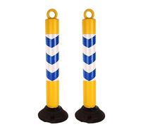 Paletto di Parcheggio in Plastica con Base in Gomma, Dissuasore di Sicurezza Rimovibile, Dissuasore di Sicurezza di 75 cm, Coni Delimitatori del Traffico per Vialetti(Blue,2pcs)