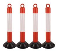 Paletto di Parcheggio in Plastica con Base in Gomma, Dissuasore di Sicurezza Rimovibile, Dissuasore di Sicurezza di 75 cm, Coni Delimitatori del Traffico per Vialetti(White,4pcs)